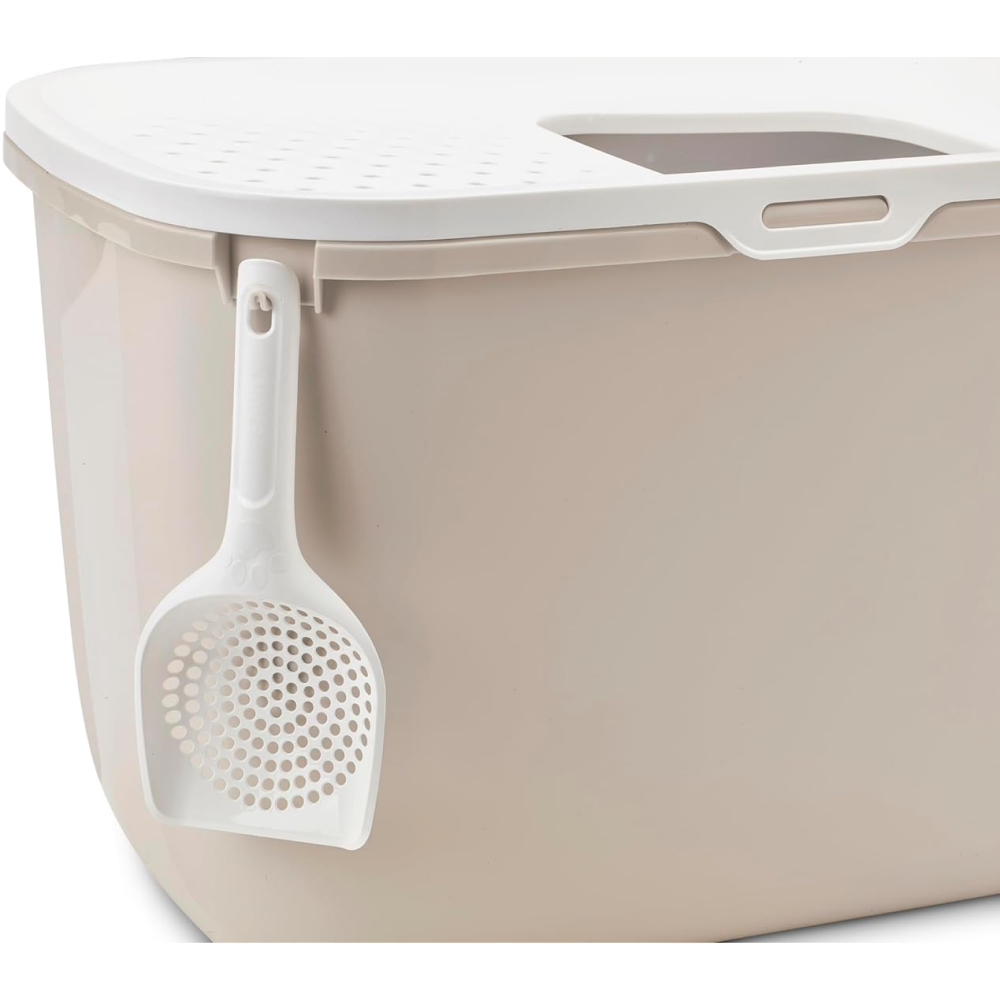 Savic Hop In Modern Litter Tray Box for Cats (Mocha) Litter Supplies Savic Dropship