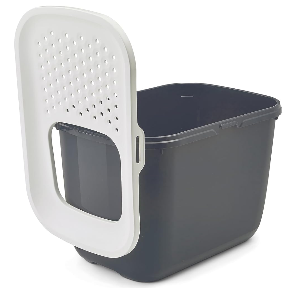 Savic Hop In Modern Litter Tray Box for Cats (Anthracite) Litter Supplies Savic Dropship