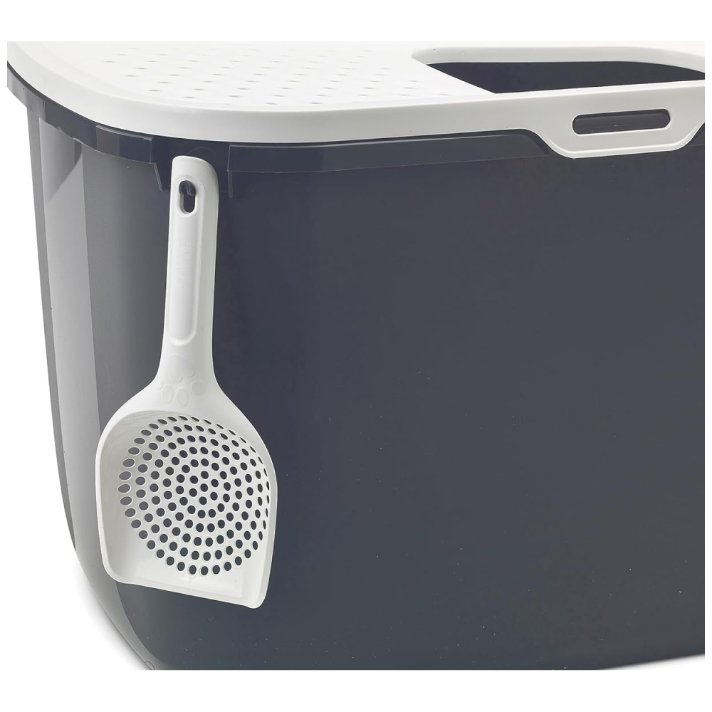 Savic Hop In Modern Litter Tray Box for Cats (Anthracite) Litter Supplies Savic Dropship