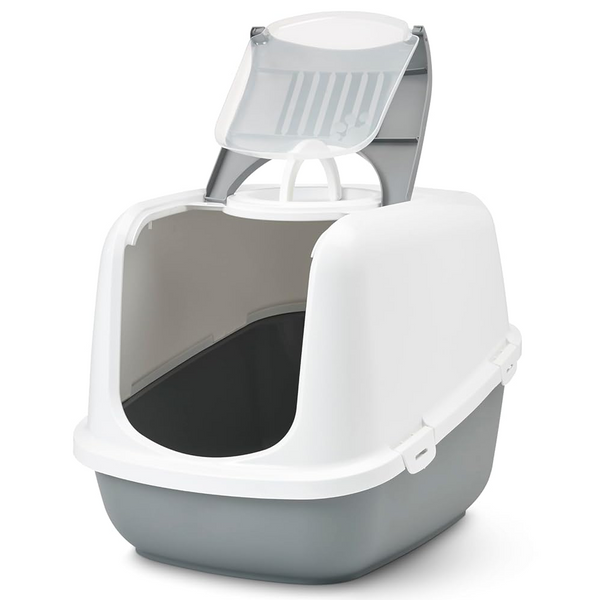 Savic Nestor Jumbo Toilet Home for Cats (Cold Grey)