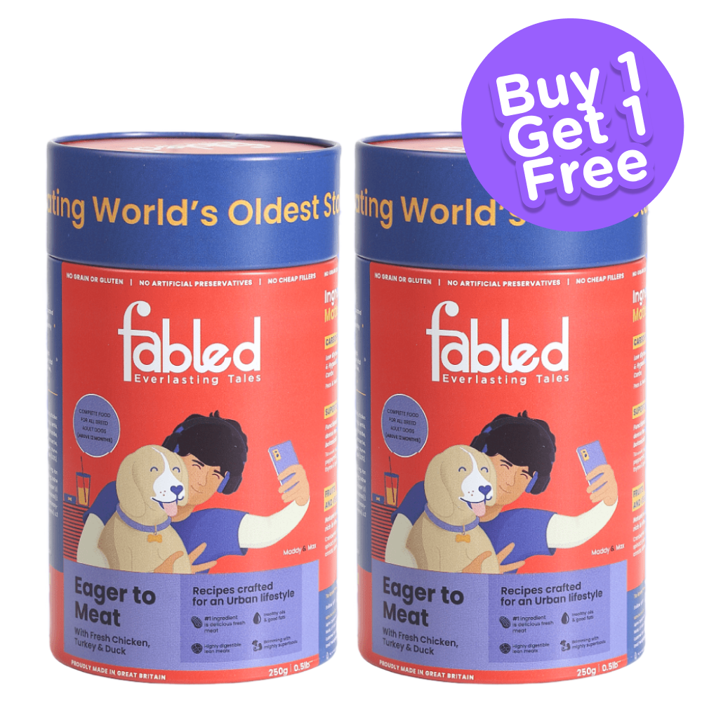 Fabled Eager to Meat Fresh Chicken Turkey and Duck Adult Dog Dry Food (Buy 1 Get 1) (Limited Shelf Life)