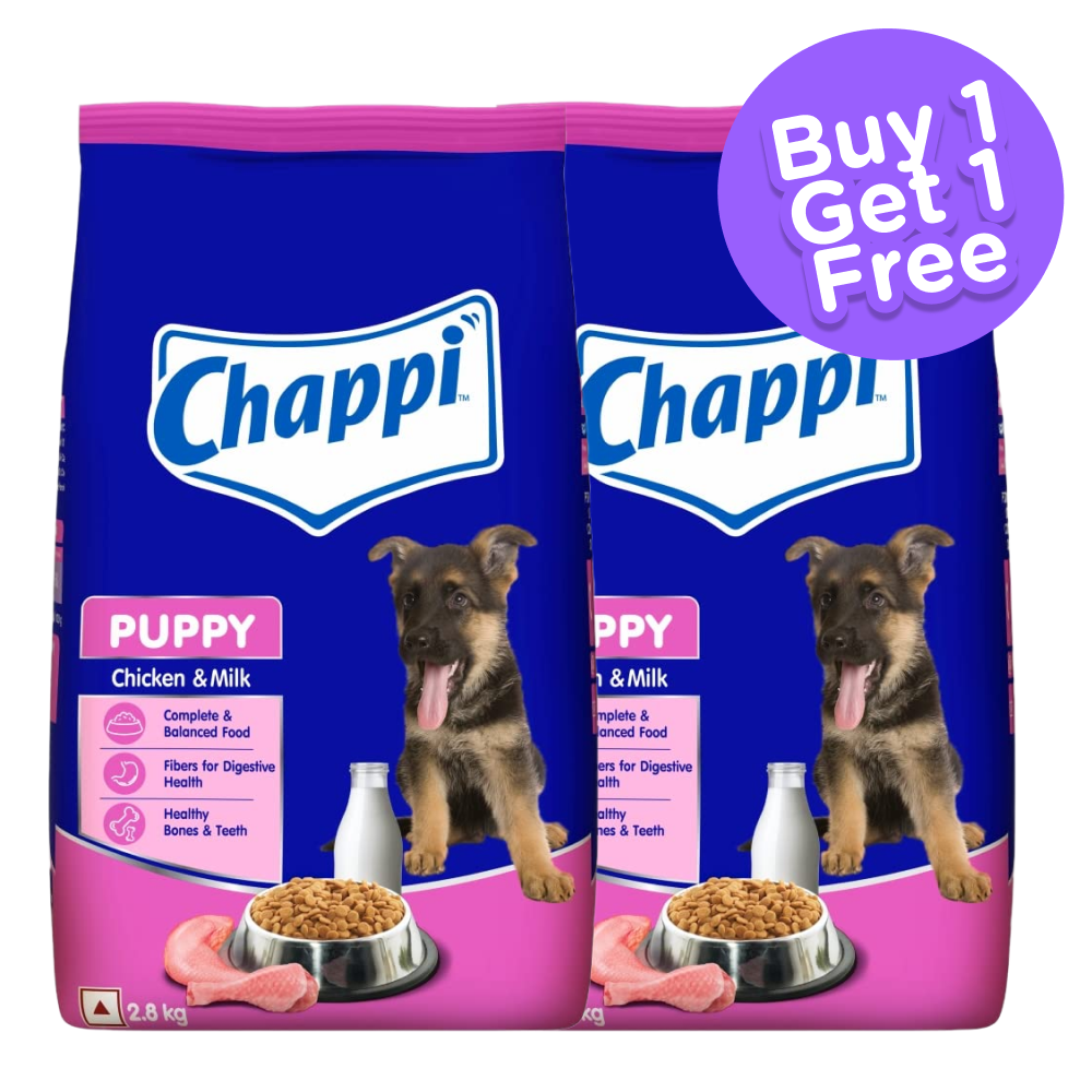 Chappi Chicken & Milk Dry Puppy Food (Buy 1 Get 1) (Limited Shelf Life)