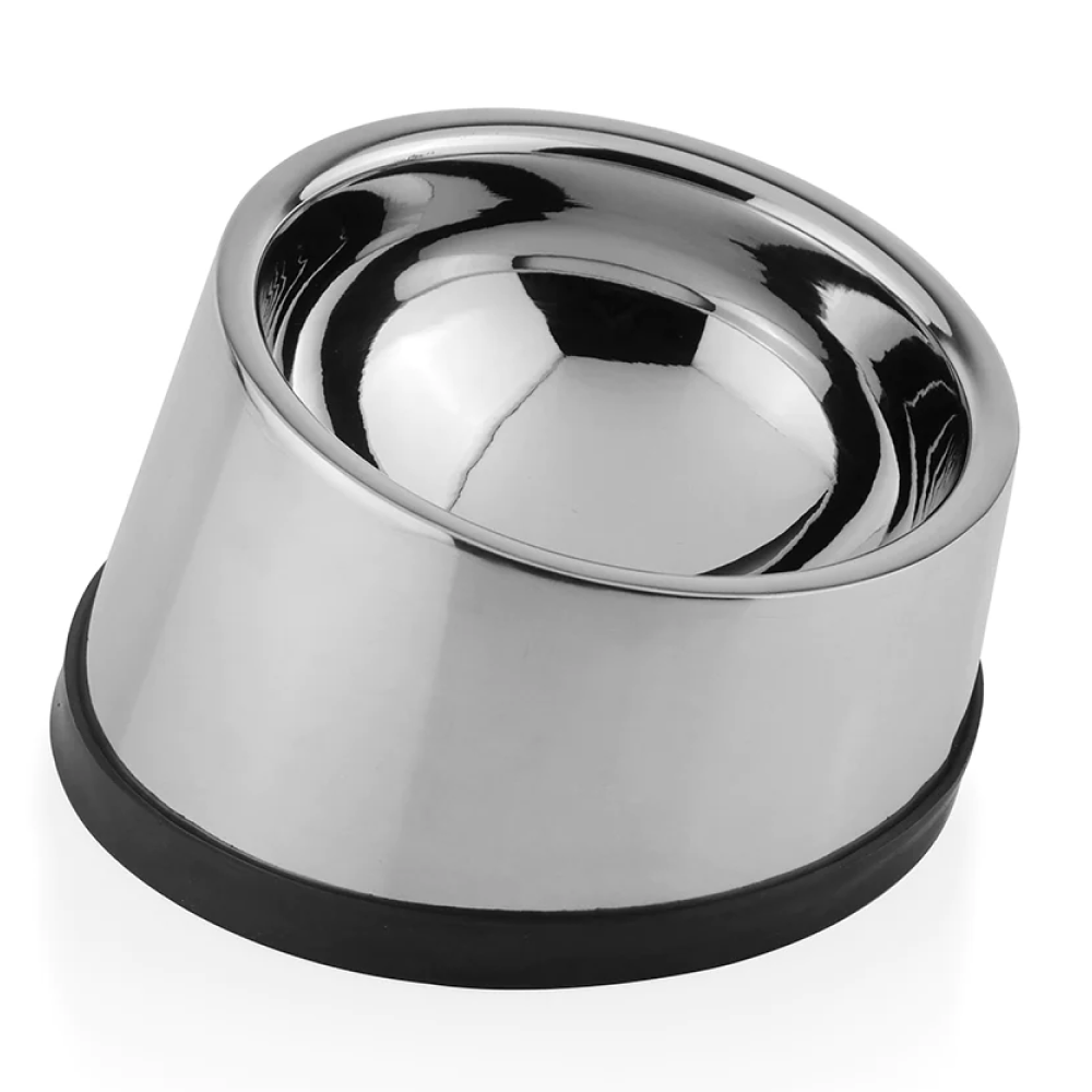 Pawpourri Stainless Steel Tilted Bowl for Dogs and Cats