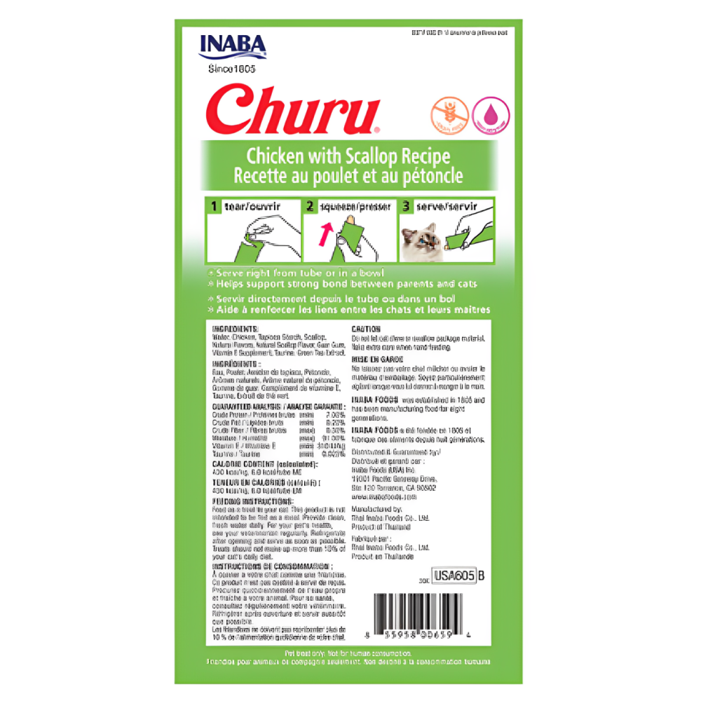 INABA Churu Chicken with Scallop Cat Treats Cats-Treats & Others INABA