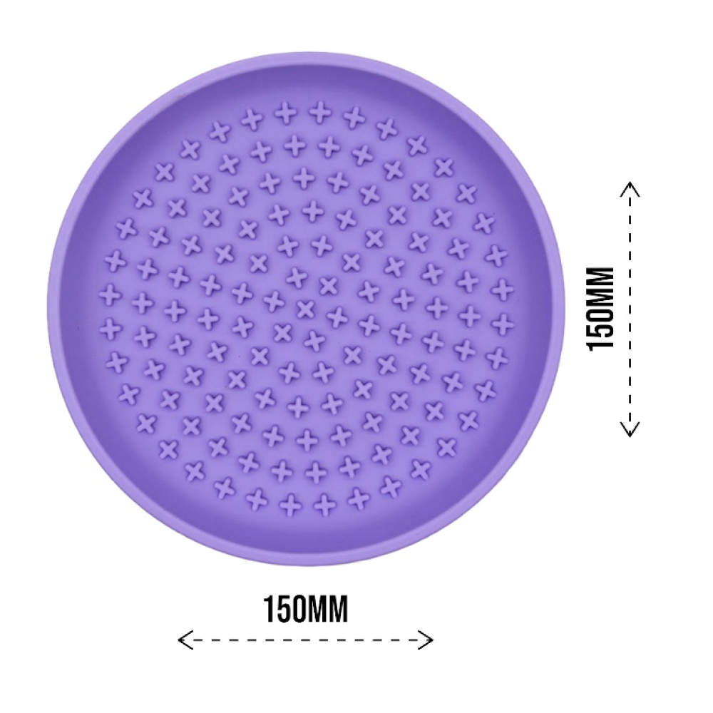 Talking Dog Club Lickables Licking Bowls for Dogs and Cats (Purple)