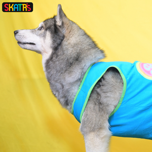 Skatrs Bitches Love Me Printed Summer Cotton T Shirt for Dogs and Cats (Blue)