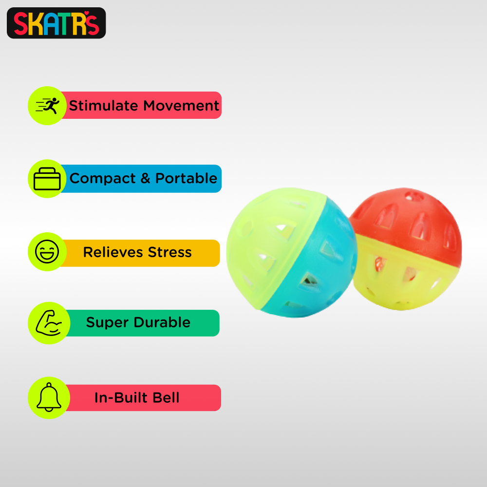 Skatrs Bell Round Toy for Cats (Pack of 2) Cats-Toys Skatrs