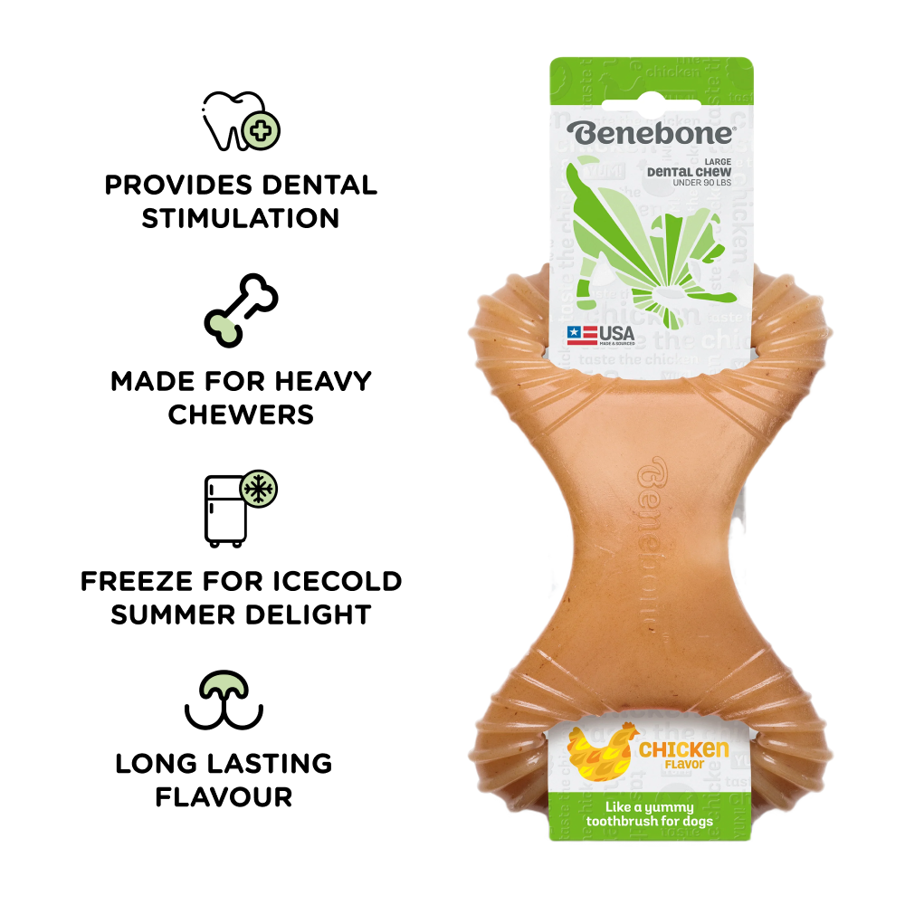 Benebone Chicken Flavored Dental Chew Toy for Dogs Dogs-Toys Benebone