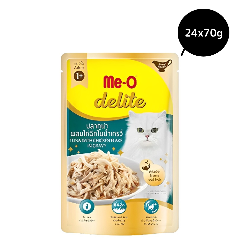 Me O Delite Tuna With Chicken Flake In Gravy Cat Wet Food