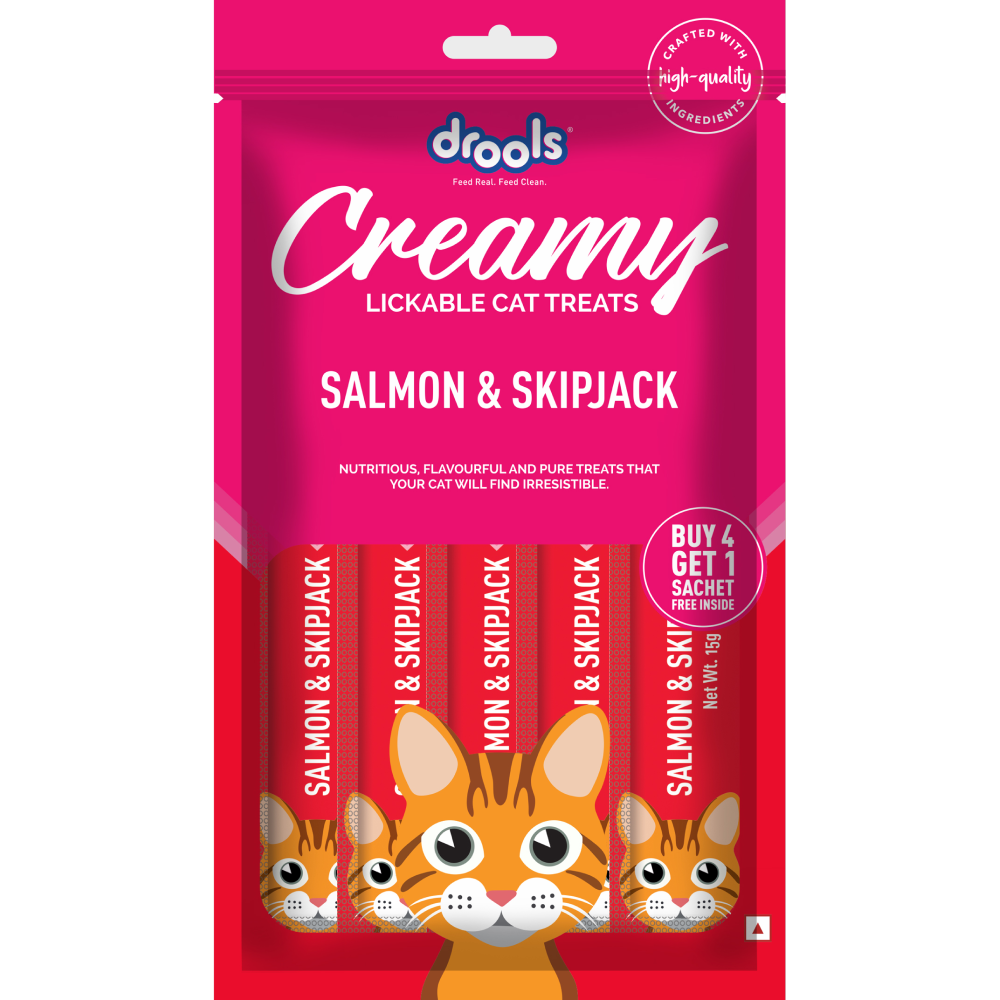 Drools Tuna & Bunito , Salmon & Skipjack and Real Chicken Creamy Cat Treats Combo Cats-Treats & Others Drools