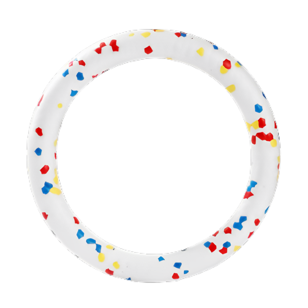 Talking Dog Club Bloom Ring Indestructible Heavy Chew Toy for Dogs (White) Dogs-Toys Talking Dog Club Dropship 18cm