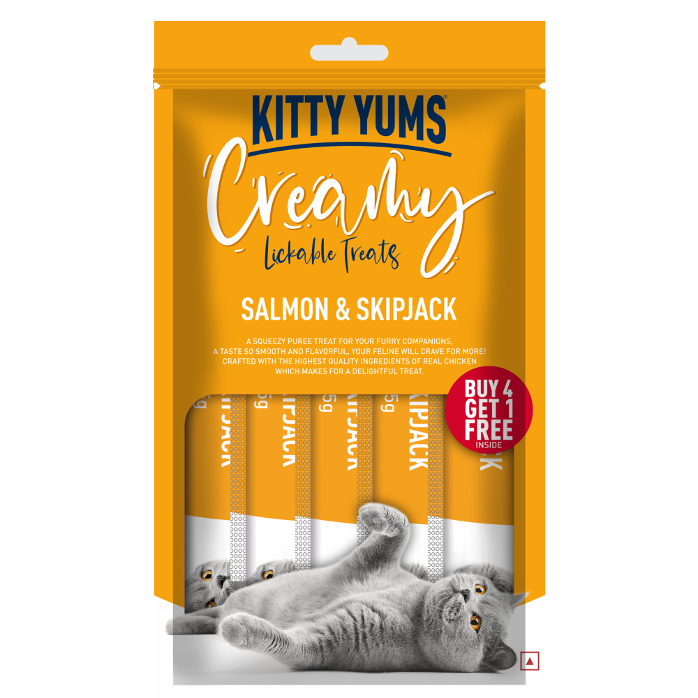 Kitty Yums Seafood Medley, Tuna & Bonito and Salmon & Skipjack Creamy Cat Treats Combo Cats-Treats & Others Kitty Yums