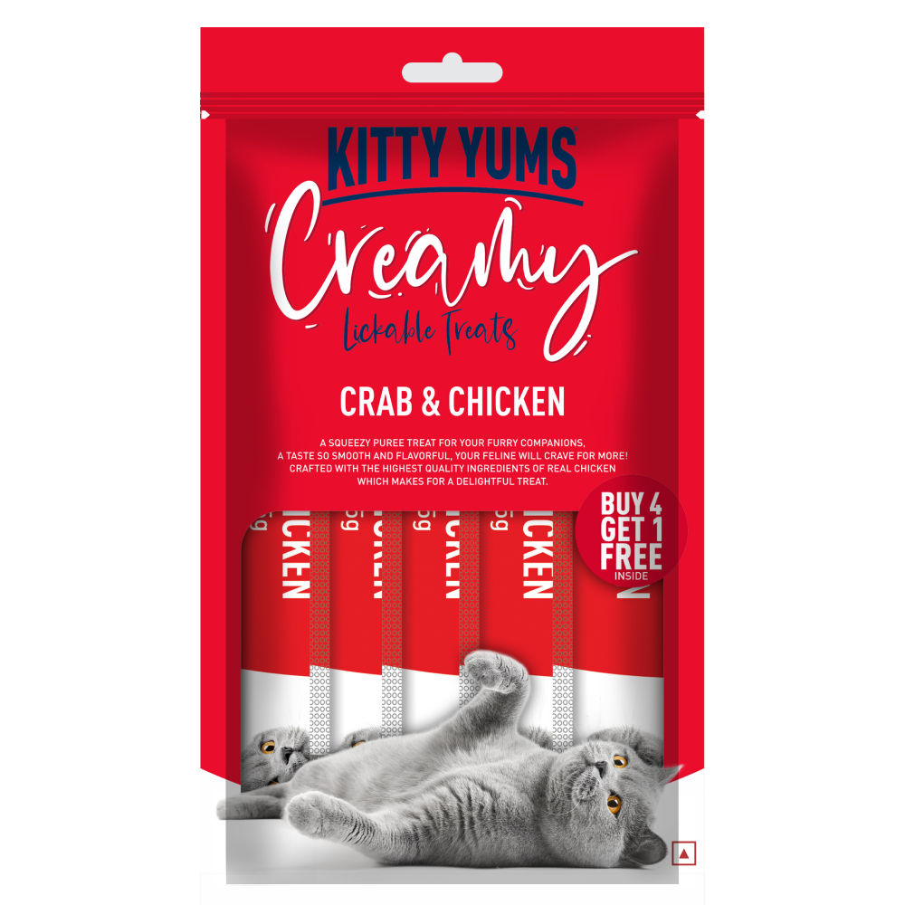 Kitty Yums Real Chicken and Crab & Chicken Creamy Cat Treats Combo Cats-Treats & Others Kitty Yums