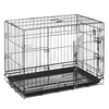 NutraPet Double Door with Divider Cage for Dogs and Cats (Black)