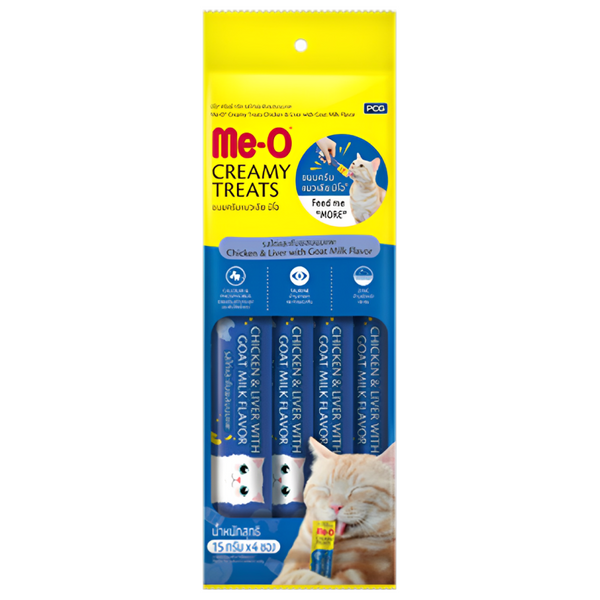 Me O Chicken & Liver with Goat Milk Creamy Cat Treat