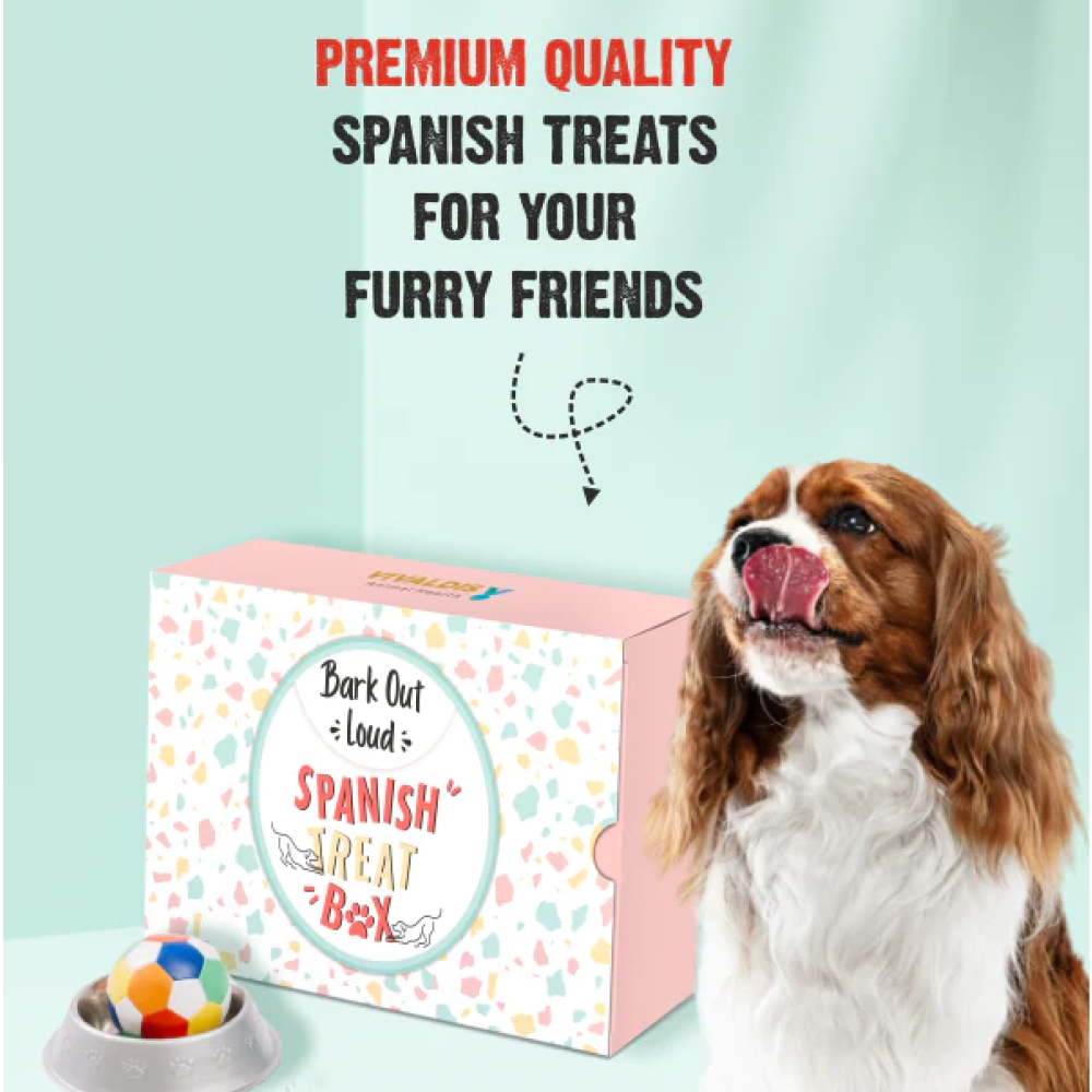 Bark Out Loud by Vivaldis Prefect Gifting Spanish Treat Box for Dogs