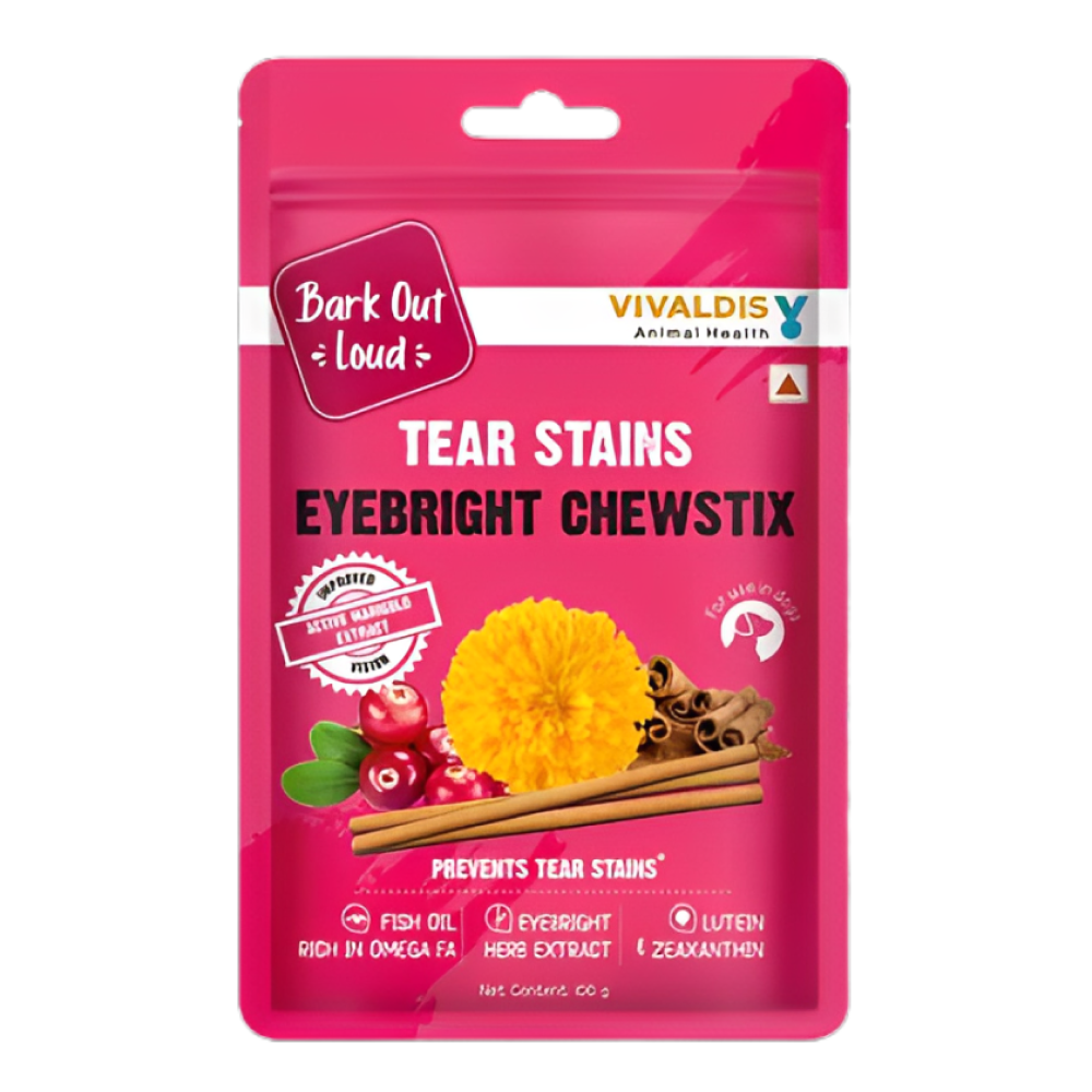 Bark Out Loud Tear Stains Eyebright Chew Stix Dog Treats