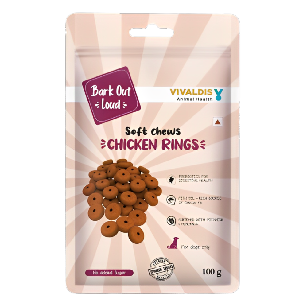 Bark Out Loud Chicken Rings Soft Chews Dog Treats
