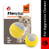 Barkbutler x Fofos Flexy Ball Ultra Bounce Toy for Dogs (Yellow & Grey) | For Aggressive Chewers