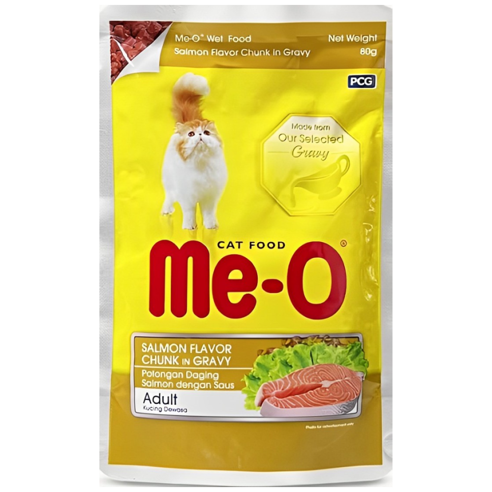 Me O Salmon Flavour Chunk in Gravy Adult Cat Wet Food Cats-Wet Food Me O