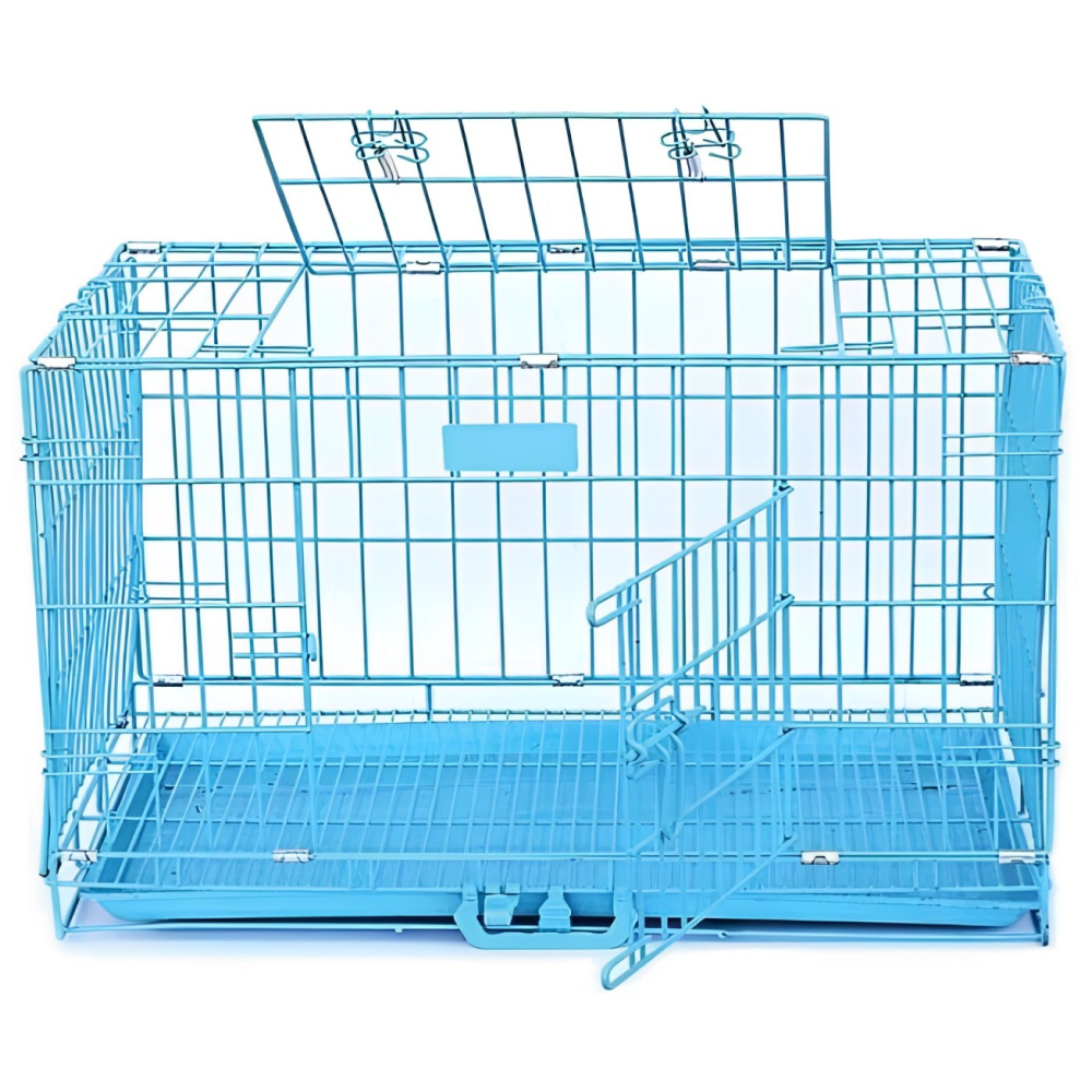 Chullbull Dual Door Heavy Duty Iron Powder Coated with Removable Tray Carrier for Dogs and Cats Both-Bedding, Mats & Travel Supplies Chullbull Dropship