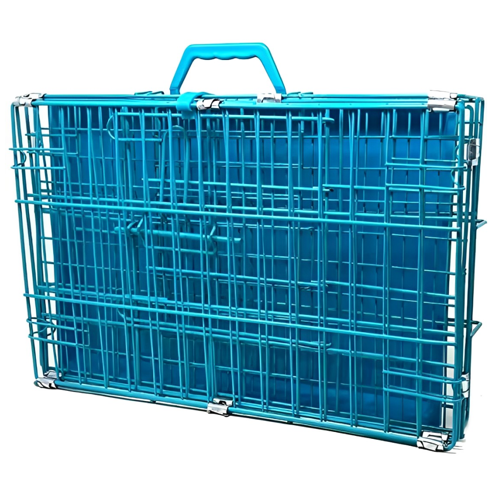 Chullbull Dual Door Heavy Duty Iron Powder Coated with Removable Tray Carrier for Dogs and Cats Both-Bedding, Mats & Travel Supplies Chullbull Dropship