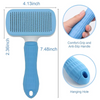 QPets Slicker Brush for Dogs and Cats (Blue) Both-Grooming Supplies Q pets