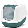Savic Nestor Jumbo Toilet Home for Cats (Nordic Green) Litter Supplies Savic Dropship 26x18x19in