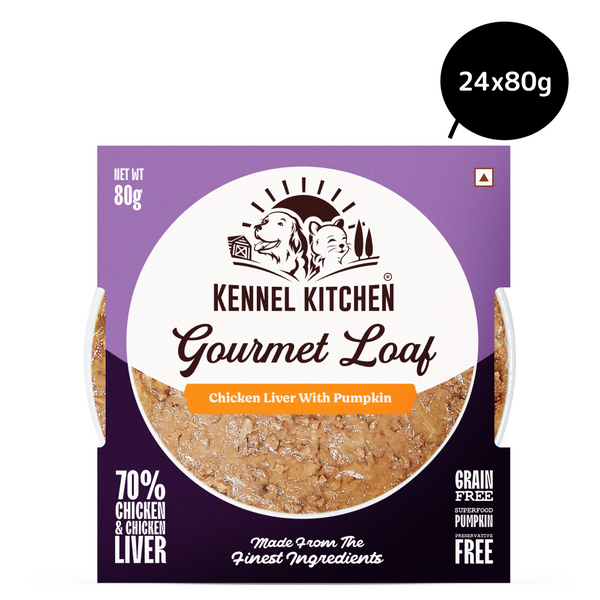 Kennel Kitchen Gourmet Loaf Chicken & Liver with Pumpkin Puppy & Adult Dog Wet Food (All Life Stage)