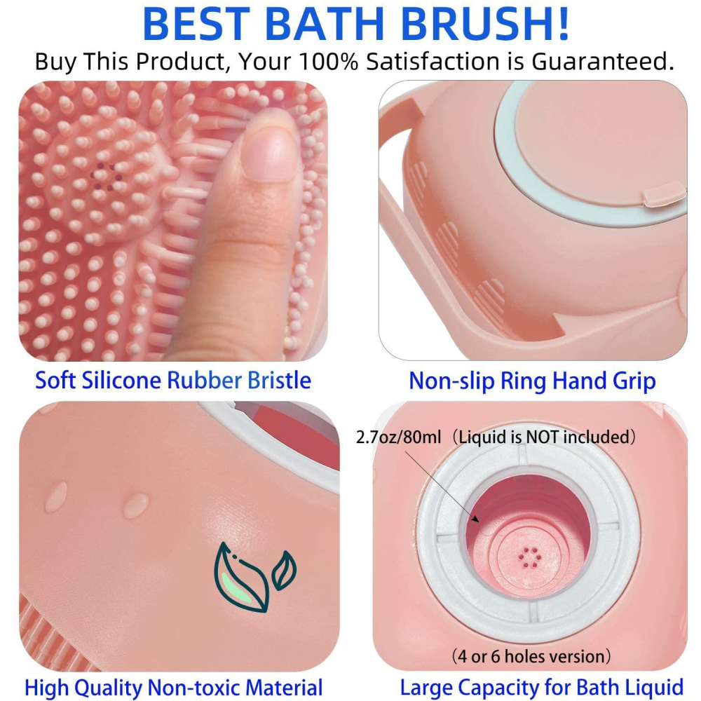 Chullbull Soft Silicon Bath Brush for Dogs and Cats