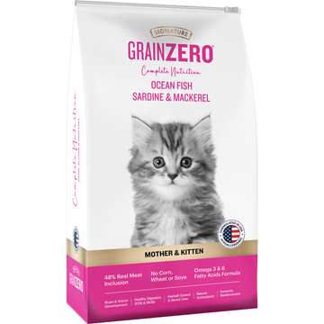 Signature Grain Zero Ocean Fish, Sardine and Mackerel Mother and Kitten Cat Dry Food