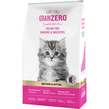 Signature Grain Zero Ocean Fish, Sardine and Mackerel Mother and Kitten Cat Dry Food