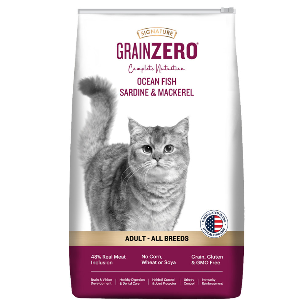 Signature Grain Zero Ocean Fish, Sardine and Mackerel Adult Cat Dry Food