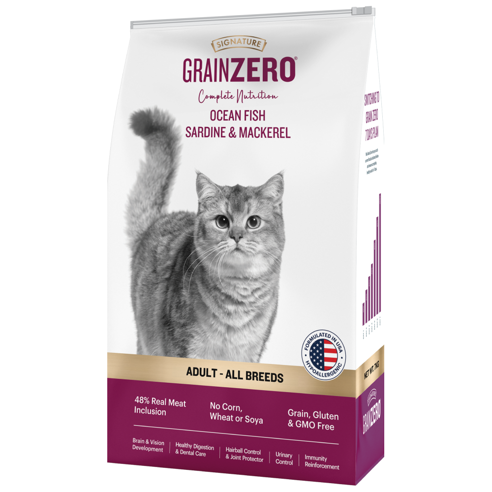 Signature Grain Zero Ocean Fish, Sardine and Mackerel Adult Cat Dry Food