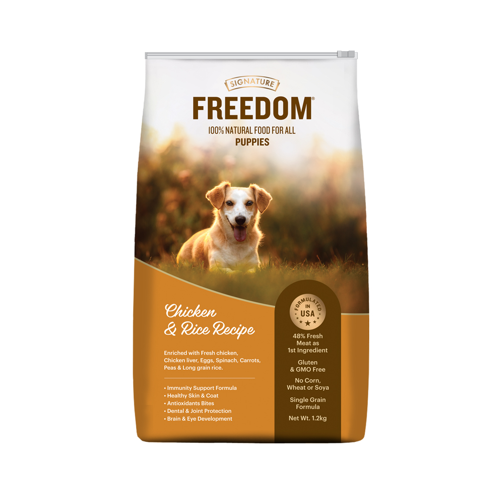 Signature Freedom Chicken and Rice Recipe Puppy Dog Dry Food