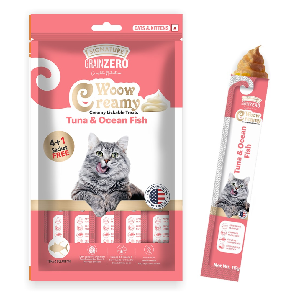 Signature Grain Zero Tuna and Ocean Fish Lickable Creamy Cat Treats