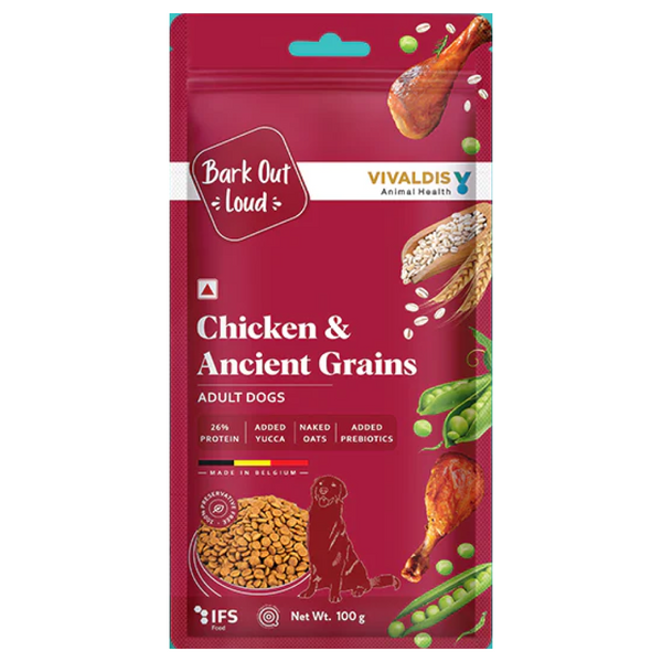 Bark Out Loud Chicken & Ancient Grains Adult Dog Dry Food (100g)
