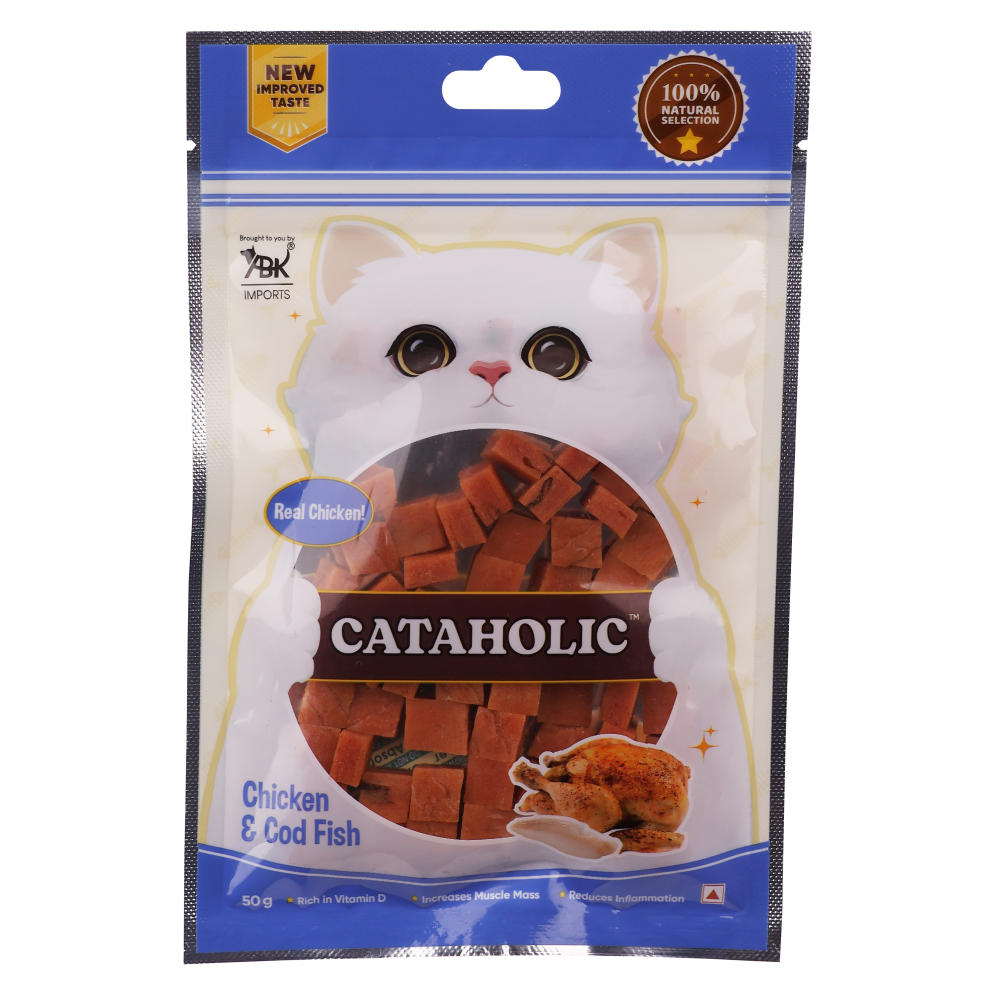 Cataholic Chicken and Codfish Cube Cat Treats (Limited Shelf Life) Cats-Treats & Others Cataholic 50g