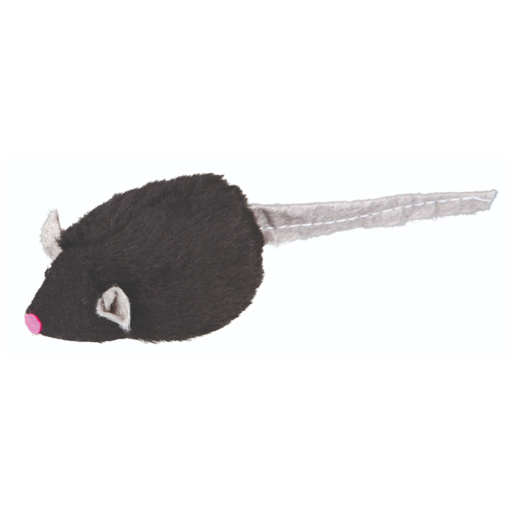 Trixie Microchip Mouse Catnip Plush Toy for Cats (Black) Cats-Toys Trixie 6cm