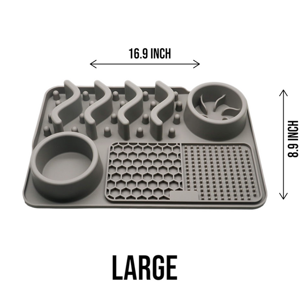 Talking Dog Club Lickables Lick Mat for Dogs and Cats (Grey)