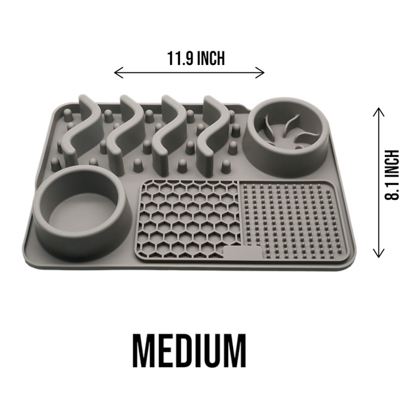 Talking Dog Club Lickables Lick Mat for Dogs and Cats (Grey)