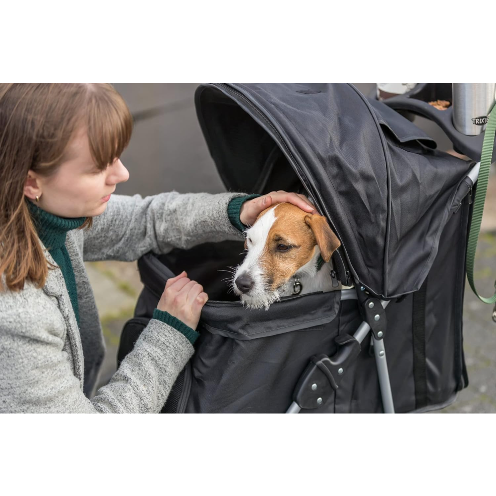 trixie dog stroller Buy Trixie Nylon Buggy Stroller for Dogs and Cats (Black) online at Supertails.com