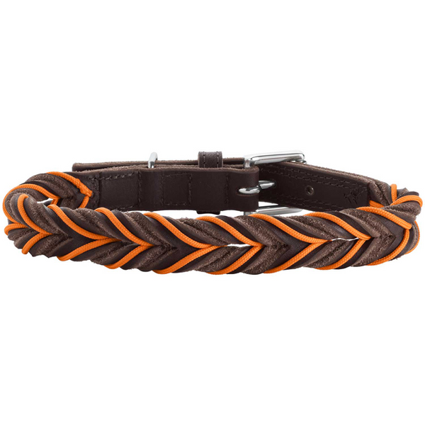 Hunter Solid Education Cord Collar for Dogs (Dark Brown)