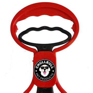 Chullbull Foldable Potty Scooper with Poop Bag for Dogs (Red)