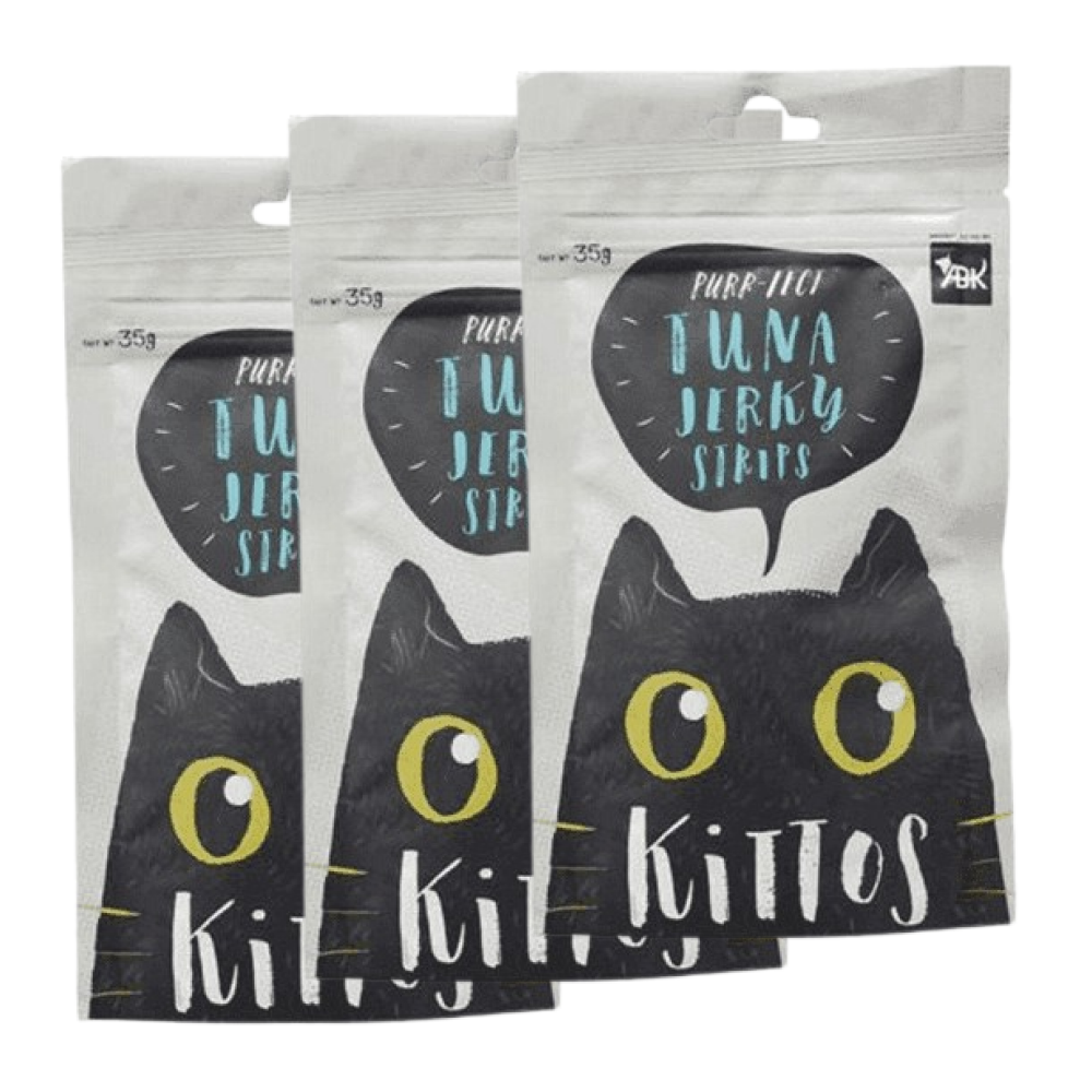 Kittos Purr Fect Tuna Jerky Strips Cat Treats