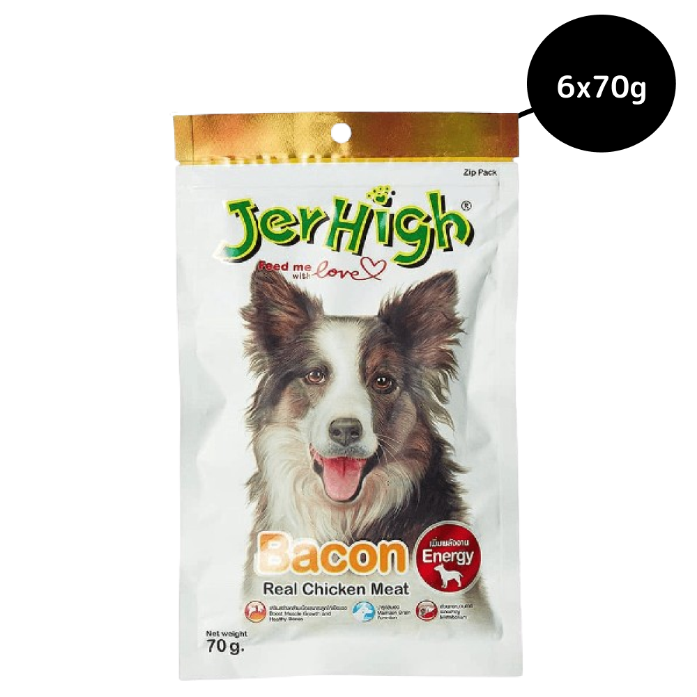 JerHigh Chicken Bacon Dog Treat Dog Treats + Others Jerhigh 6x70g