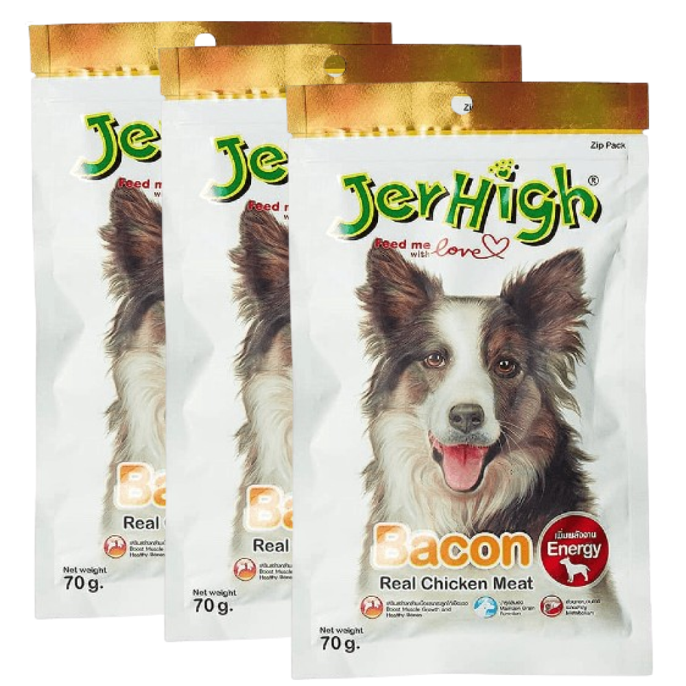JerHigh Chicken Bacon Dog Treat Dog Treats + Others Jerhigh 3x70g