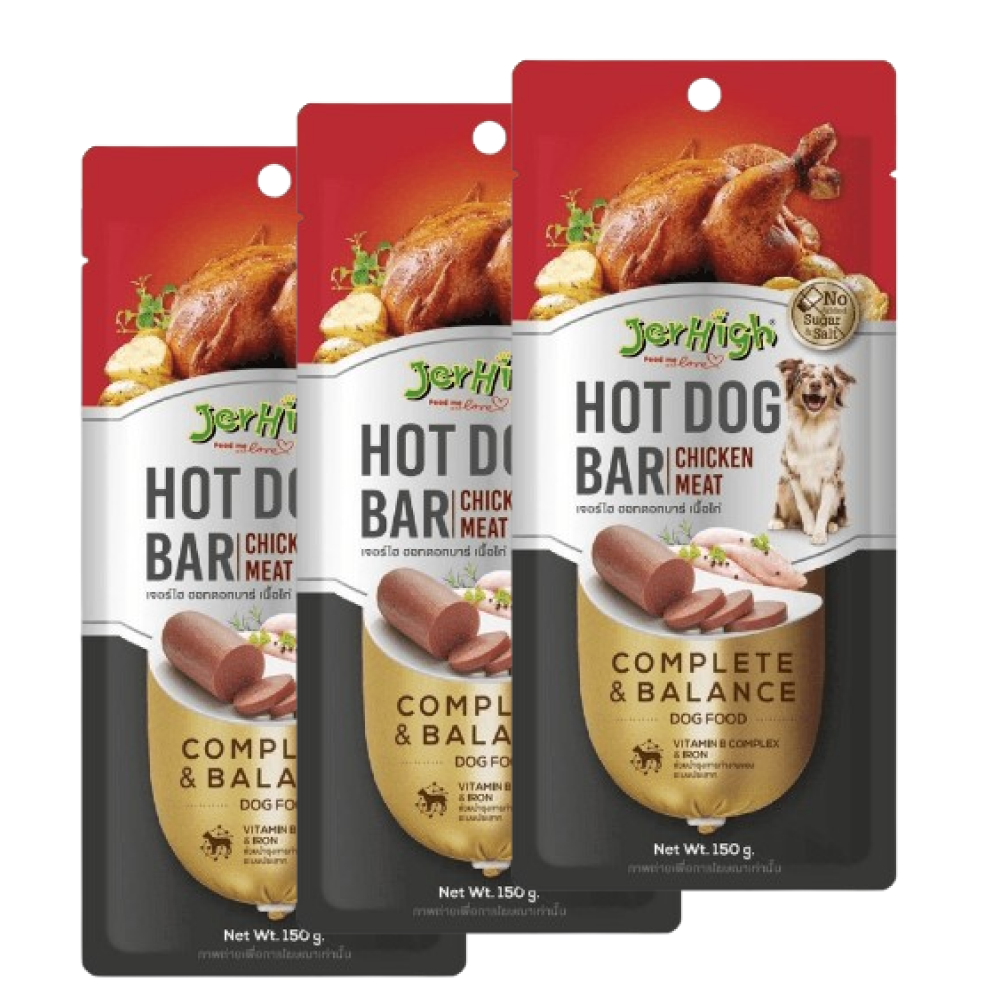 JerHigh Chicken Hot Dog Bar Dog Treats Dog Treats + Others Jerhigh 3x150g