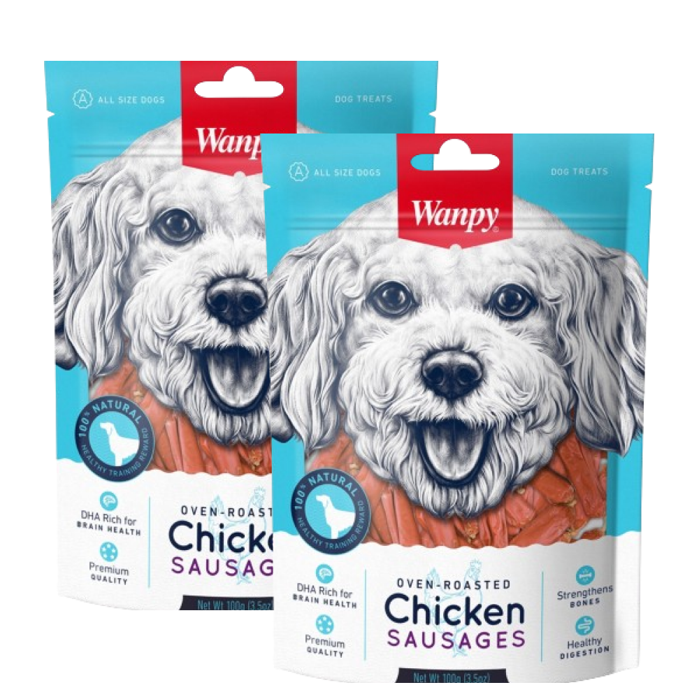 Wanpy Oven Roasted Chicken Sausages Dog Treats