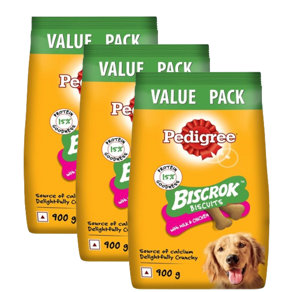 Buy Pedigree Milk and Chicken Flavour Biscrok Biscuits Dog Treats